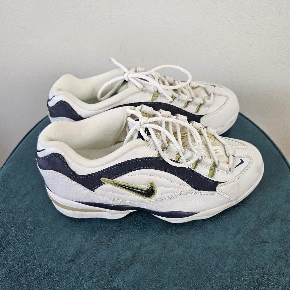 VTG 90s Nike Air Swoosh Bubble Golf Shoes 192037-141 Size 7.5 FLAW